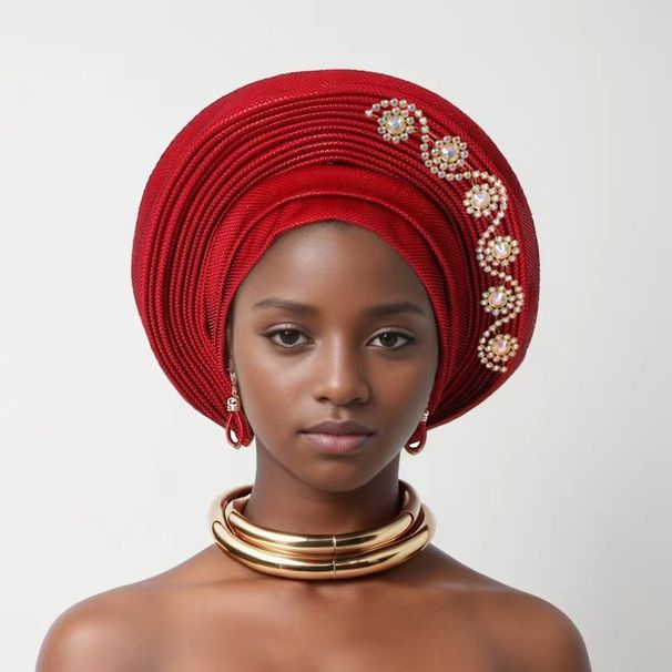 new diamond heavy industry bright silk layered straps Nigeria wedding party auto gel Baotou hat_viptrois.com