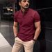 Unbeatable Quality Ins Summer T-shirt Men's Button Henry Collar Sports Polo Shirt_viptrois.com