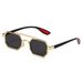 Double Beam Metal Sunglasses For Men – Business & Outdoor UV Protection With Small Frame Trendy Style_viptrois.com