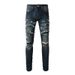 Men's Clothing Slim Fit Ripped Patch Men's Jeans American High Street Men's Casual Pants 1320_viptrois.com