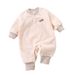 New Winter Baby Puff Fleece Jumpsuit Baby Spring And Autumn Warm Constant Temperature Split Leg Pajamas Close Fitting Outing Clothes_viptrois.com