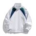 2025 New Coat Spring And Autumn Boys Youth Without Hat Lapel Jacket Baseball Jersey Striped Casual Sports Top_viptrois.com