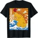 Catzilla Vintage Funny Cute Cat Art Japanese Sunset T-Shirt Mens Womens Tees Top_viptrois.com