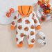 Foreign Trade Children's Clothing Halloween Baby Jumpsuit Autumn New Pumpkin Long Sleeved Hooded Boy's Romper Baby Clothing_viptrois.com