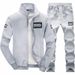 Men's Casual Tracksuit Set – Slim-Fit Long Sleeve Two-Piece (M-8XL, 6 Colors) Streetwear Style For Spring & Fall_viptrois.com