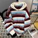Men's Clothing Autumn/Winter American Retro Retro Striped Hooded Sweater – Unisex Oversized Knit Pullover In Blue & White (Cozy Winter Essential)_viptrois.com