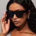 New Retro Large Frame Square Sunglasses Street Shooting Sunglasses Ins Simple Glasses Glasses_viptrois.com