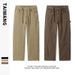 Men's Clothing Fashionable brand casual pants men 2024 autumn and winter men's clothing ready to wear dyed trousers outdoor loose cotton pants men_viptrois.com