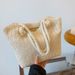 Women's Shoulder Bags Ladies' Large-capacity Beach Bags, Tote Bags, Elegant And Fashionable Single-shoulder Bags, Woven Bags_viptrois.com