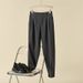 Men's Loose Fit Casual Pants Lightweight High Waisted Straight Leg Trousers With Comfortable Drop Crotch & Flowy Hem_viptrois.com