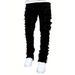 Trendy Patchwork Jeans For Women & Men – Stretch Denim Straight-Leg Pants With Custom Embroidery (S-XXL)_viptrois.com