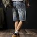 New High End Retro Blue Denim Shorts For Men Trendy Casual Five Point Outerwear Summer Clothing_viptrois.com