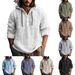 Men's Casual Hooded Shirt – Loose Fit Long Sleeve Cotton-Linen Blend For Everyday Comfort_viptrois.com
