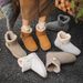 Autumn and winter new cowhide snow boots women's short boots cotton shoes bread shoes lovely non-slip thickening_viptrois.com