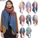 Unisex Women's shawl thick-looped yarn striped diagonal scarf_viptrois.com