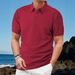Men's Breathable Jacquard Short Sleeve Shirt - Loose Fit & Moisture-Wicking For Summer Casual Wear_viptrois.com