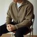 Men’s Chunky Knit Zip-Up Cardigan – High Neck Winter Sweater (Breathable Cotton, 5 Sizes, Minimalist Design, Anti-Wrinkle, Machine Washable)_viptrois.com