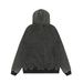 Guitar Print Cardigan With Fur Collar Men's Autumn American Street Style Loose Washed Raglan Long Sleeve Hoodie_viptrois.com