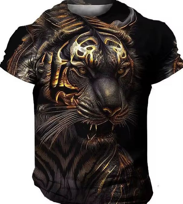 Men's Clothing 3D Printed T Shirt Short Sleeve Street Youth T-Shirts_viptrois.com