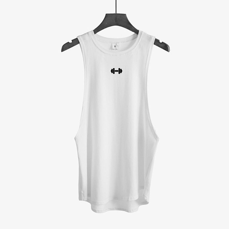 Cross-border Foreign Trade Fitness Sports Vest Men's Cotton Muscle T-shirt Sleeveless Vest Casual Top T-shirt_viptrois.com