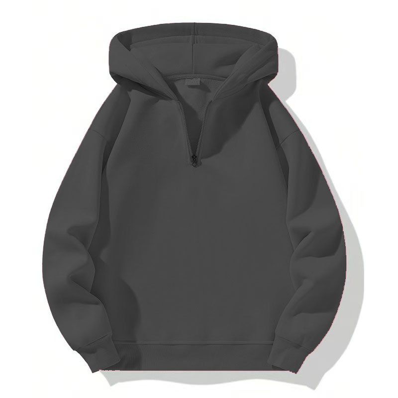Men's Casual Zip-Up Hoodie Fleece Lined Sweatshirt With Pocket, Loose Fit Streetwear For Fall Winter Comfortable Pullover For Teens Adults _viptrois.com