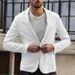Cotton Linen Slim Blazer For Men Solid Color Long Sleeve Pockets Summer Blazer Coat Thin Male Casual Jacket Business Men Blazers_viptrois.com