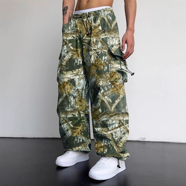 Men's Clothing Casual Overalls High Street Straight Outdoor Assault Pants Loose Casual Pants_viptrois.com