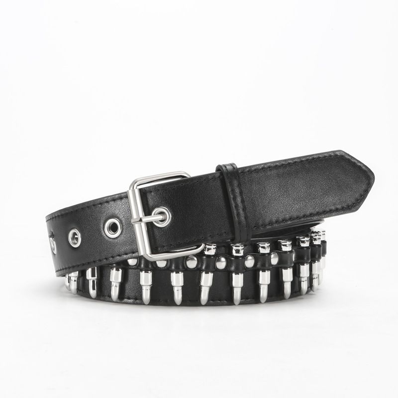 New Punk Style Rivet Bullet Head Waist Chain Personality Metal Belt Trendy_viptrois.com