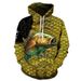 2024 Couple Men's 3D Printed Hoodie Digital Print Fish Sweatshirt_viptrois.com