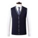 Men's Wool Blend V-Neck Sleeveless Vest - Stylish & Versatile Knit Cardigan For Casual & Smart Wear_viptrois.com