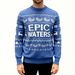Men's Winter Pullover Sweater - Cozy Christmas Knit With Snowflake & Deer Design, Large Size Options (M-XXL), Warm Fleece Lining_viptrois.com