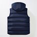 Men's Winter Hooded Vest - Thickened Cotton, Sleeveless, Stylish & Warm For Casual Wear_viptrois.com