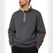 Men's Clothing Men's Retro Stand Collar Zip-Up Sweatshirt - Vintage-Inspired Long Sleeve Casual Top_viptrois.com