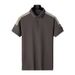 "Men's Slim-Fit Short-Sleeve Polo Shirt – Breathable Cotton Blend, Korean-Inspired Casual Style"_viptrois.com