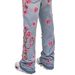 Men's Flared Jeans Retro 70s Style High Waist Wide Leg Denim Pants With Embroidered Plum Blossom Design - Light Blue_viptrois.com