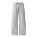 Men's Clothing Scimitar Version Retro Solid Color Versatile Plus Velvet Casual Pants Sweatpants Men And Women Loose Wide Leg Pants_viptrois.com