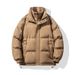 Men's Clothing New Cotton Coat Men's Fake Two Piece Winter Thickened Coat Solid Color Fashion Cotton Coat Trendy Print LOGO_viptrois.com