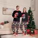 Christmas Santa letter striped Christmas Family suit printed home suit pajamas_viptrois.com