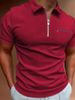 boy Cross-Border European And American Clothing Plus Size Summer Men's Thin Solid Color Short Sleeve Polo Shirt Turn-Down_viptrois.com