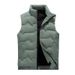 Lightweight Quilted Down Vest - White Duck Feather Puffer Sleeveless Jacket With Zip Front, Multiple Pockets, All-Season Layering Piece_viptrois.com