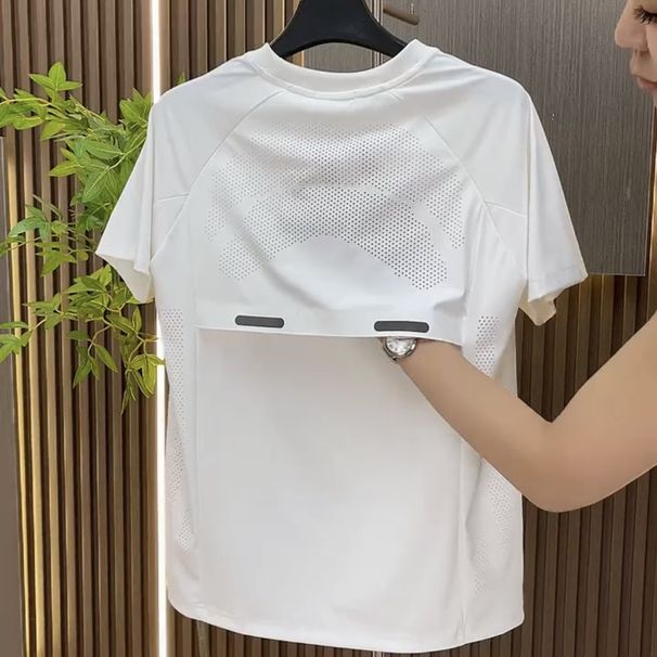 Men's Clothing Summer Fashion Breathable Quick Drying Casual Sports Suit Men's Ice Silk Elastic Trendy Versatile Short Sleeved Shorts Two Piece Suit_viptrois.com