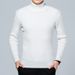 Men's High Neck Sweater – Classic Solid Color Wool Blend Knit Pullover (M-4XL) – Anti-Fade Casual Turtleneck For Autumn & Winter_viptrois.com