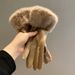Leather Gloves Women In Winter 2025, Versatile High-end, With Thickened Velvet Warmth Cold Resistance, Suitable For_viptrois.com