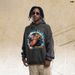 Stylish Oil Painting Print Hooded Sweatshirt For Men, Autumn And Winter Trendy American Hip-hop Style,_viptrois.com
