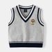 kids'clothing Boy's sweater vest baby V-neck sleeveless sweater_viptrois.com