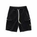 Men's Clothing Heavy Knitted Shorts Men's Japanese Retro Khaki Sports Casual Pants Trendy Drawstring Loose Shorts Men_viptrois.com