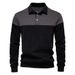 Men's Clothing New Long Sleeve Polo Collar Sweatshirt High Quality Casual Foreign Trade Men's Sweatshirt_viptrois.com