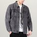 Men's Clothing Plus Size Denim Jacket Men Spring And Autumn Fashion Loose Black Handsome Workwear Jacket Men Large Size_viptrois.com