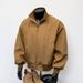American Retro Oversized Bomber For Men, Spring New Trendy Brand Stand Collar Baseball Jacket Short Top_viptrois.com