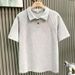 Men's Trendy Loose Fit Polo Shirt New Summer Style Versatile Deconstructed Patchwork Mamba Cotton Short Sleeve Lapel T-Shirt Top_viptrois.com
